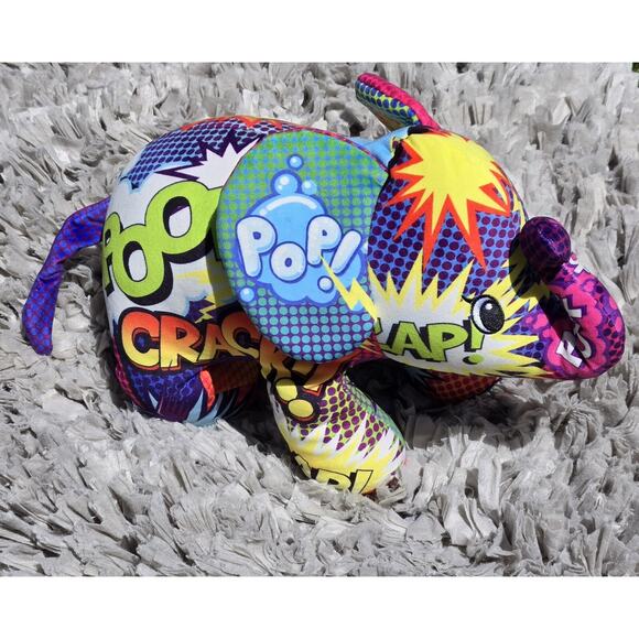 Pop Art Soft 16" Plush Elephant Mammoth Cartoon Wham Colorful Stuffed Animal POW - Picture 2 of 11